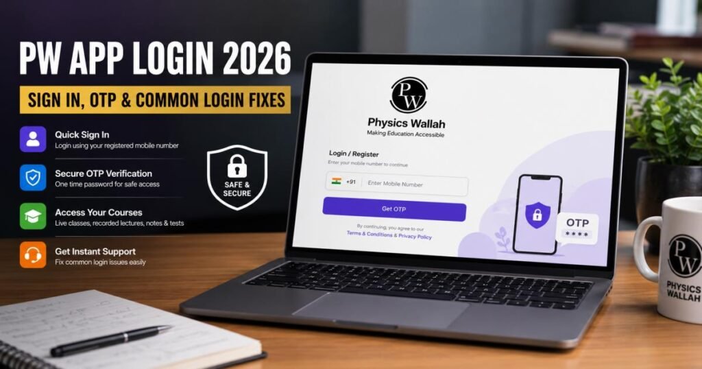 PW App Login 2026: Sign In, OTP & Common Login Fixes
